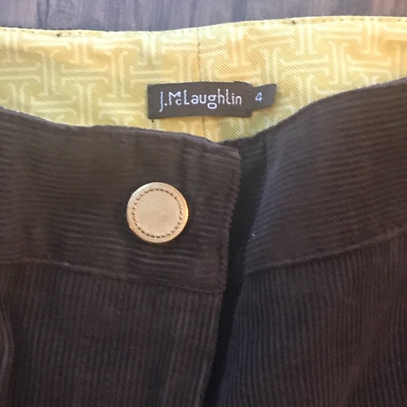 J. McLaughlin Dark Brown Slim Fit Dixie Corduroy Pants – Size 4 - Picture 2 of 6